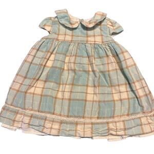 Tommy Bahama Flannel Pastel Plaid Gir's Dress Size 18M